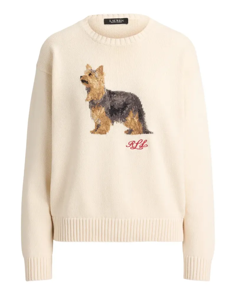 Ralph Lauren Pullover mit Hunde-Intarsie - Nude Nude