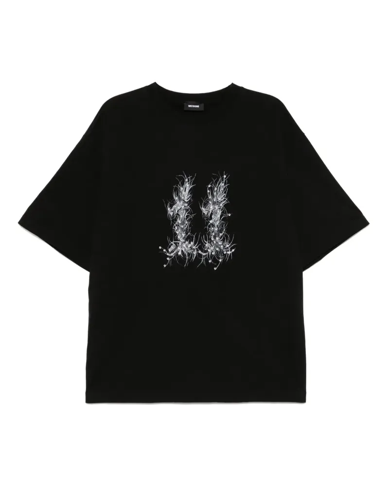 WE 11 DONE Eleven T-Shirt - Schwarz Schwarz