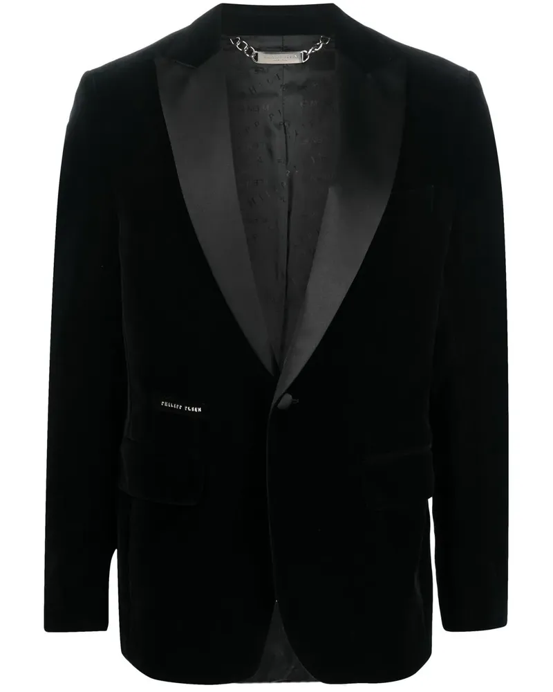Philipp Plein Smoking-Jacke mit Totenkopf - Schwarz Schwarz