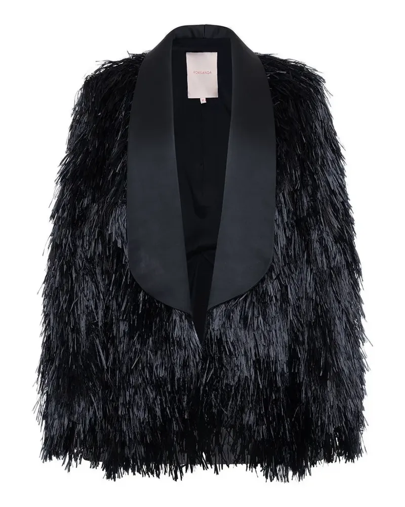 Roksanda Ilincic Hidi fringe-trimmed blazer - Schwarz Schwarz