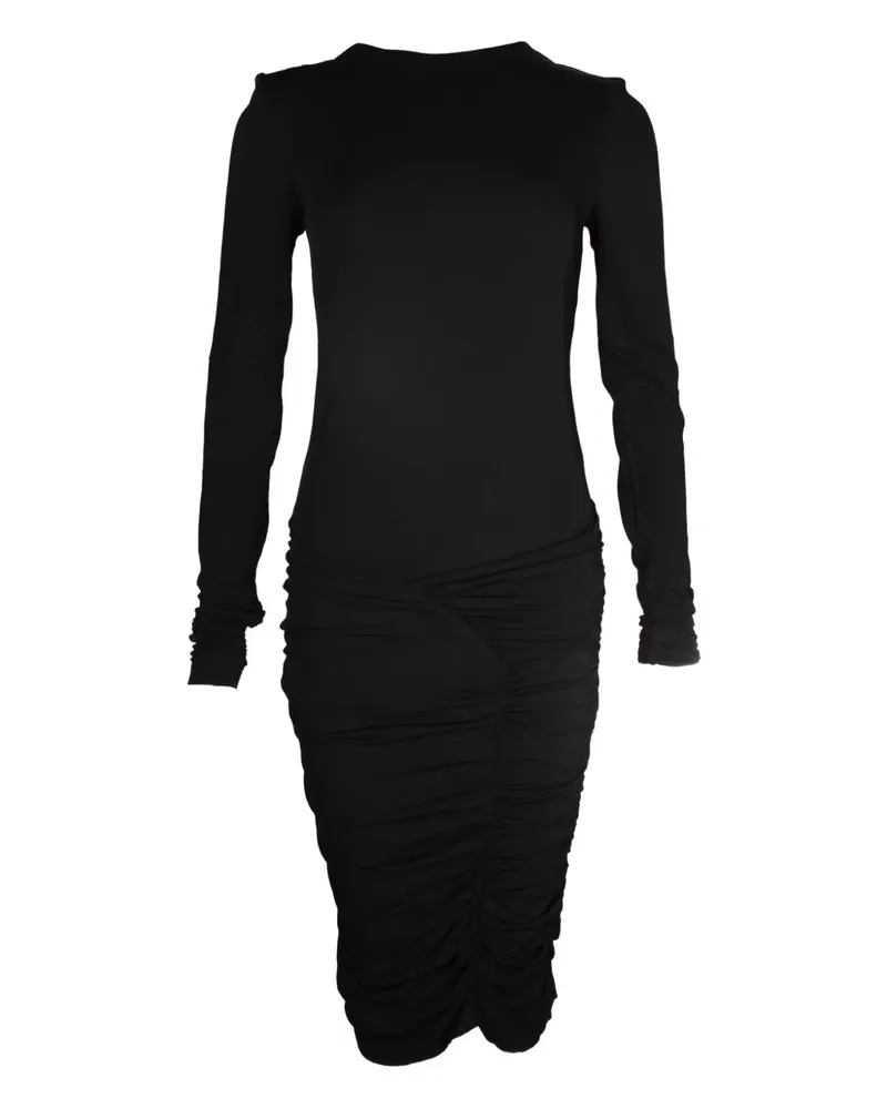 ba&sh ruched midi dress - Schwarz Schwarz