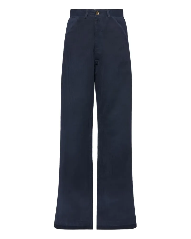Maison Margiela Cordhose mit Knopfverschluss - Blau Blau