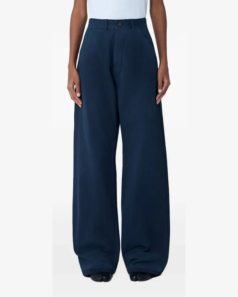Maison Margiela Cordhose mit Knopfverschluss - Blau Blau