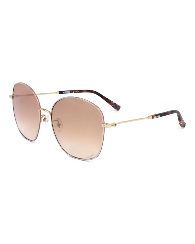 Missoni Sonnenbrille mit rundem Gestell - Gold Gold
