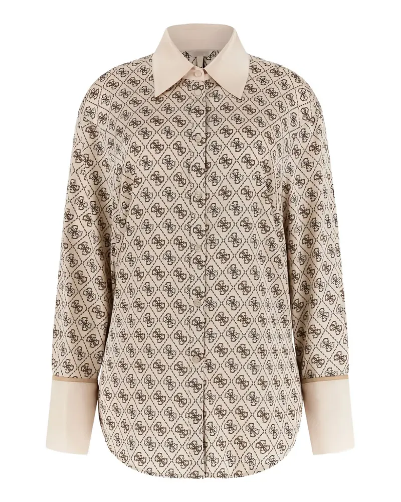 Guess all over logo shirt - Nude Nude