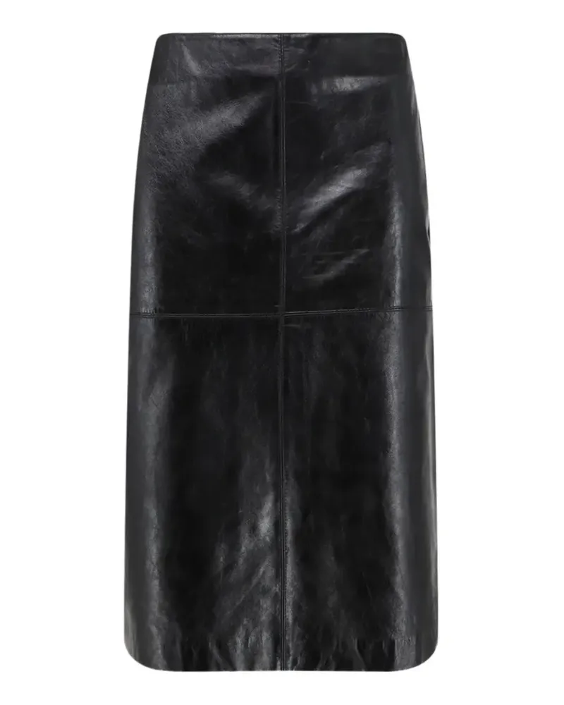 Soeur Gwen leather midi skirt - Schwarz Schwarz