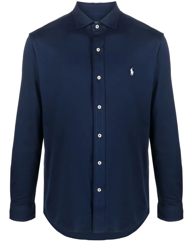 Ralph Lauren Hemd mit Polo Pony-Stickerei - Blau Blau