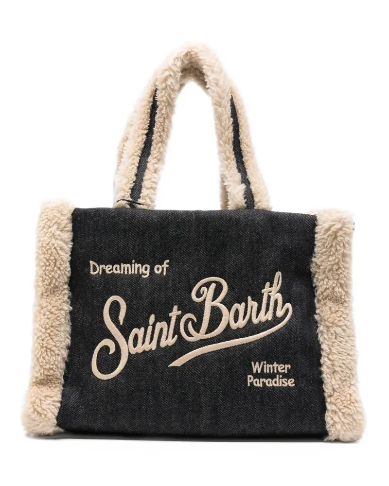 MC2 Saint Barth Colette Tote Bag mit Shearling - Blau Blau