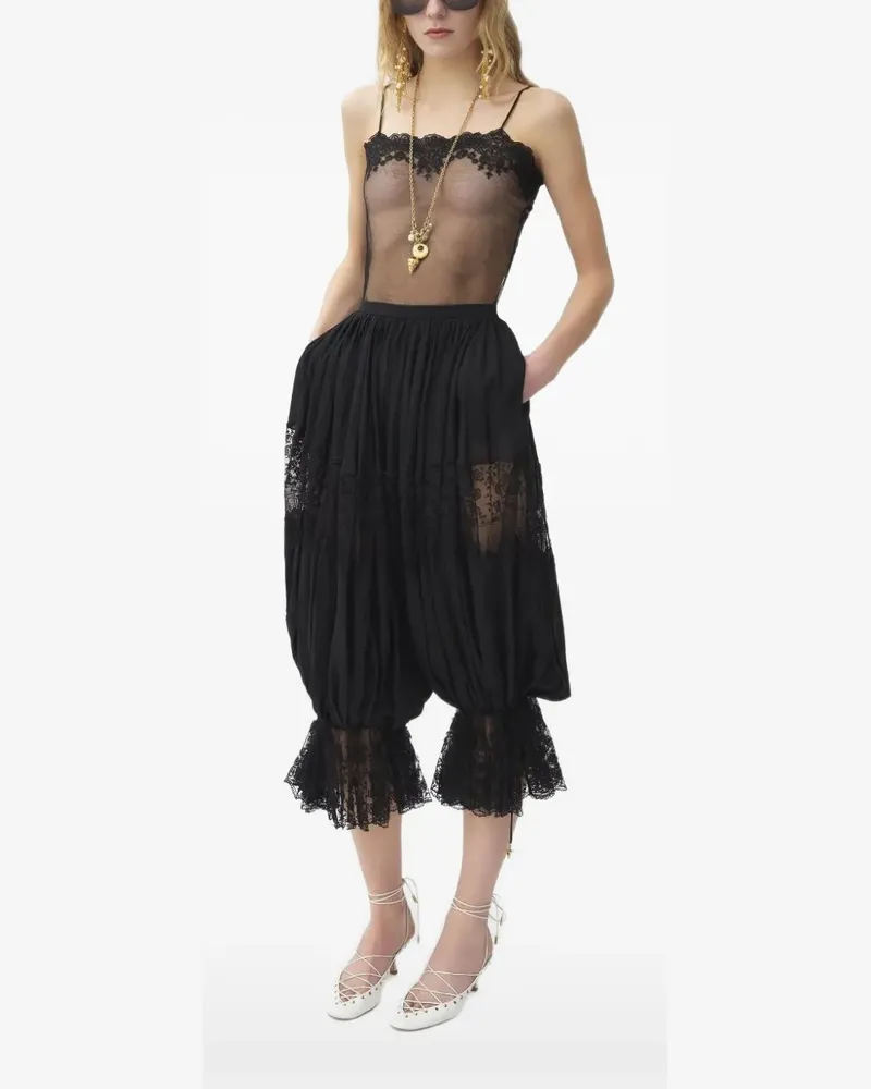 Chloé Top mit Spitze - Schwarz Schwarz