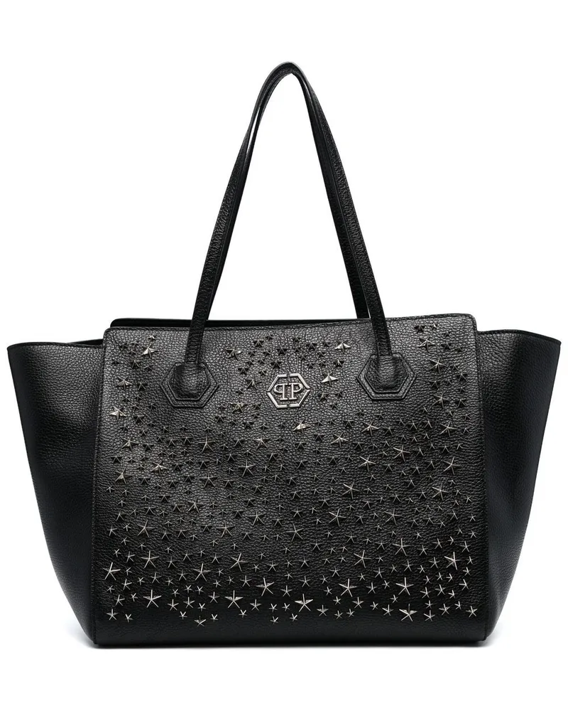 Philipp Plein Shopper mit Nieten - Schwarz Schwarz