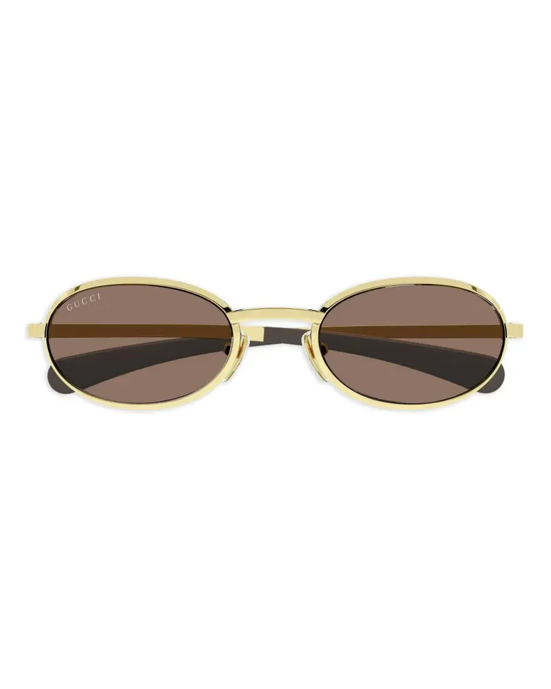 Gucci oval-frame sunglasses - Gold Gold