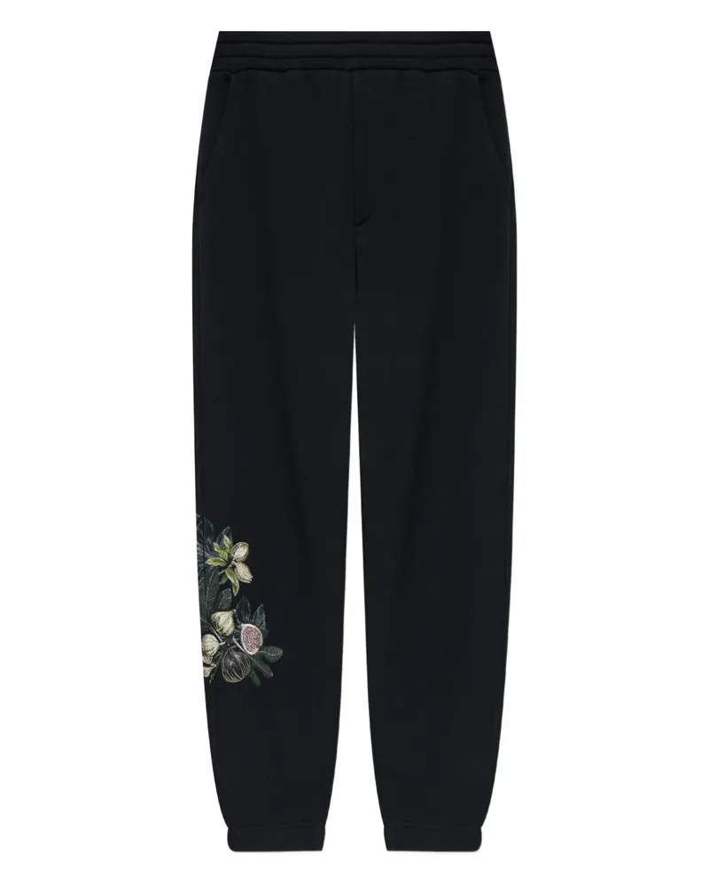 Emporio Armani Jogginghose mit Blumen-Print - Schwarz Schwarz
