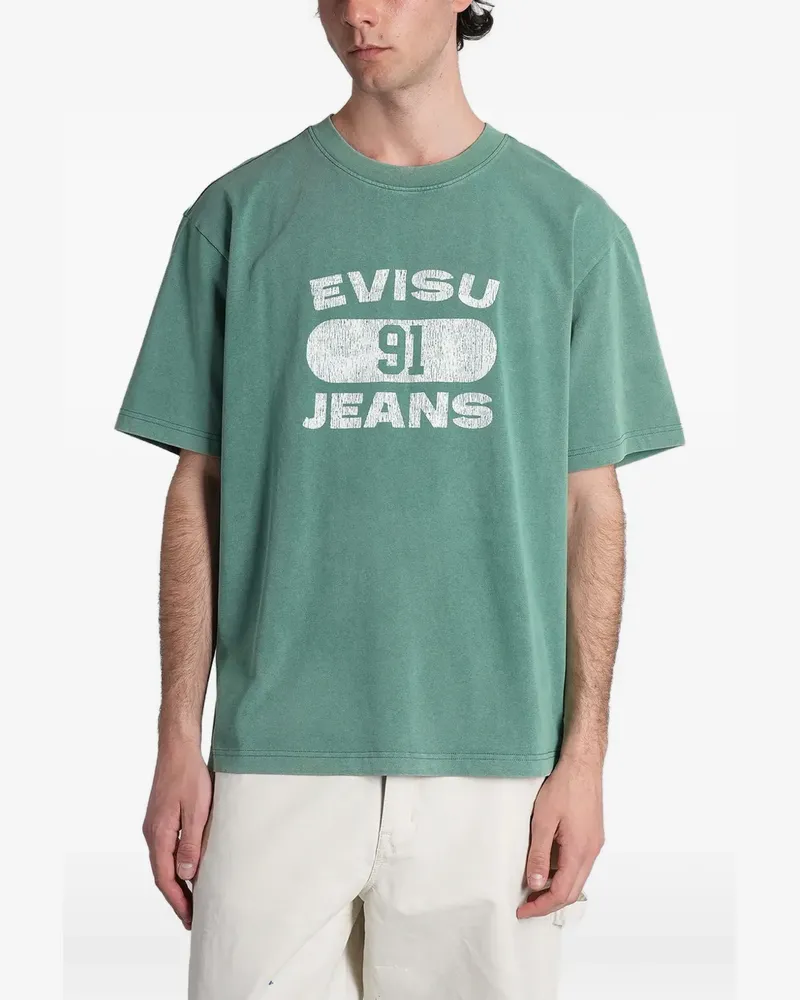 Evisu graphic-print t-shirt - Grün Grün