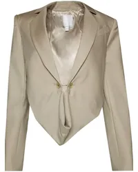 Christopher Esber Talus Cropped-Blazer Nude