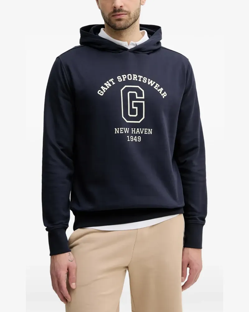 Gant Hoodie mit grafischem Print - Blau Blau