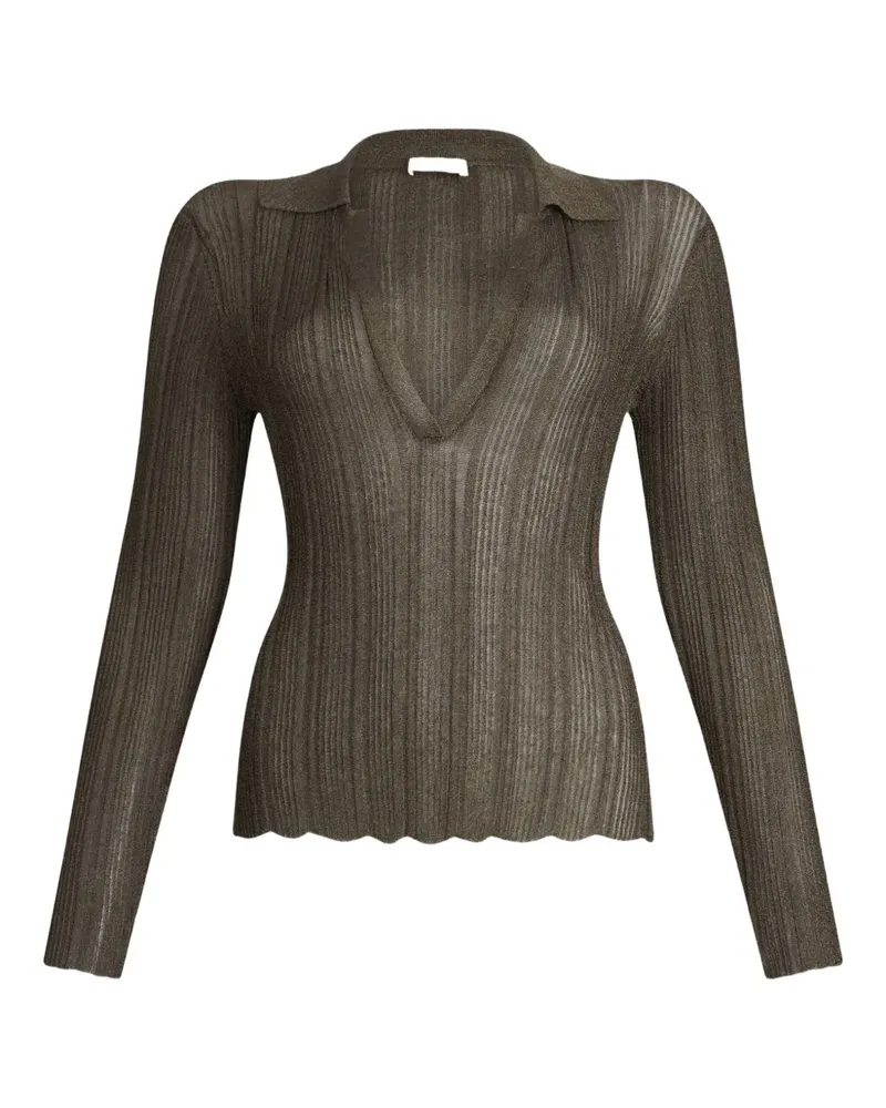 Liu Jo Poloshirt aus Lurex® - Grün Grün