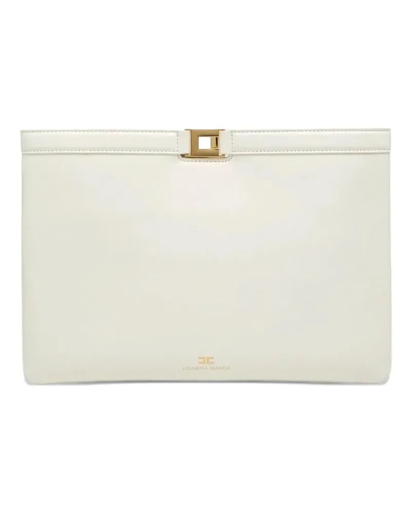 Elisabetta Franchi Eckige Clutch - Weiß Weiß