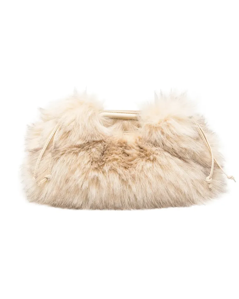 Maje Milpli Tote Bag mit Shearling-Effekt - Nude Nude