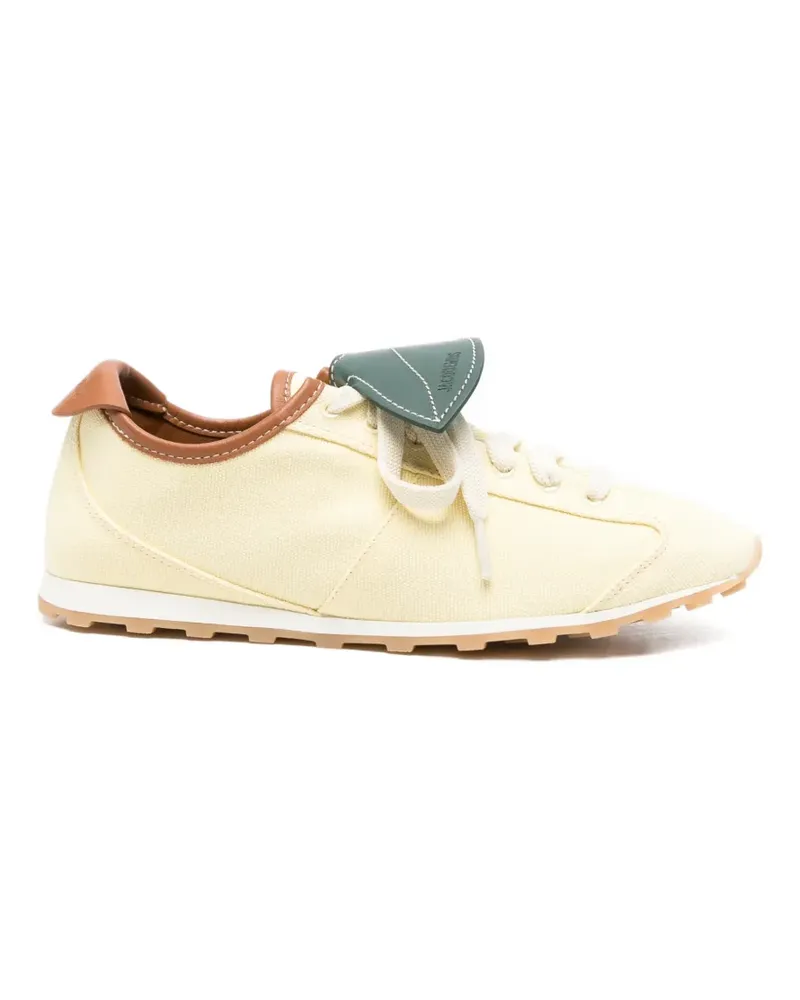 Jacquemus Resort leaf-patch sneakers - Nude Nude