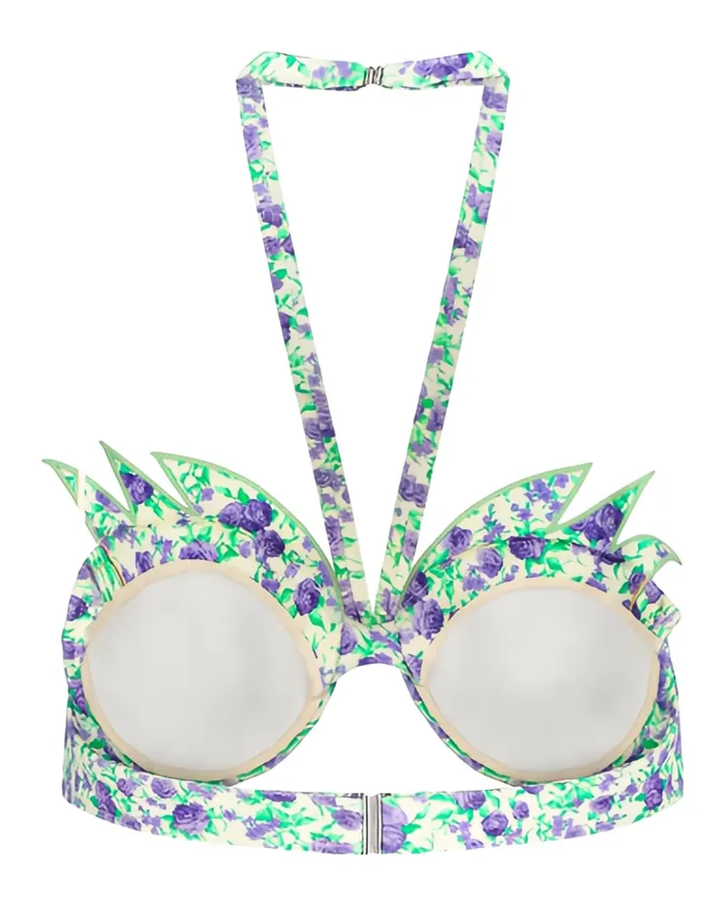 Paco Rabanne Geblümtes Neckholder-Top - Grün Grün