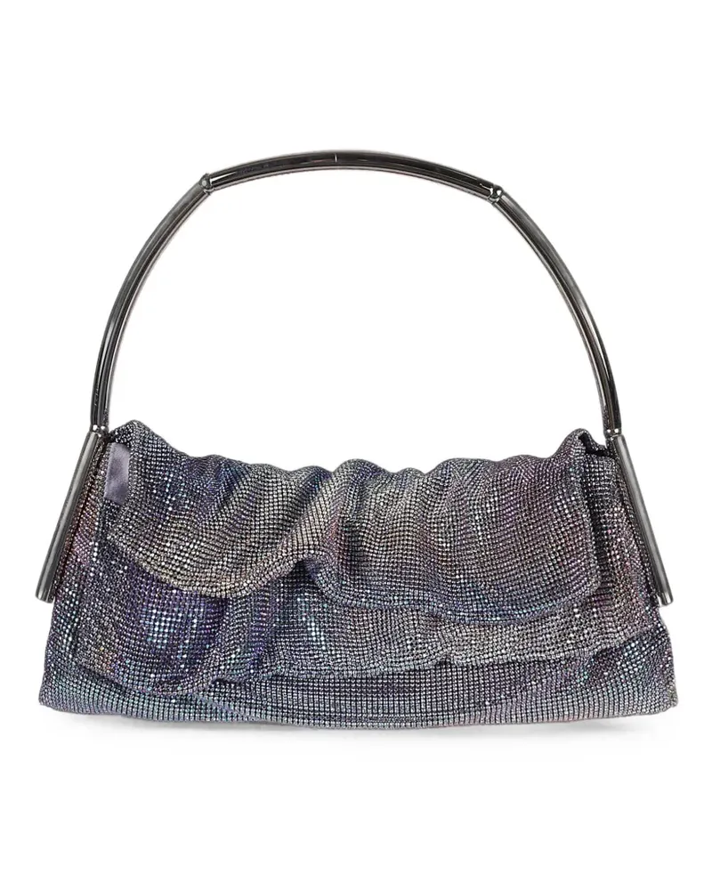 Benedetta Bruzziches crystal-embellished gathered tote bag - Grau Grau
