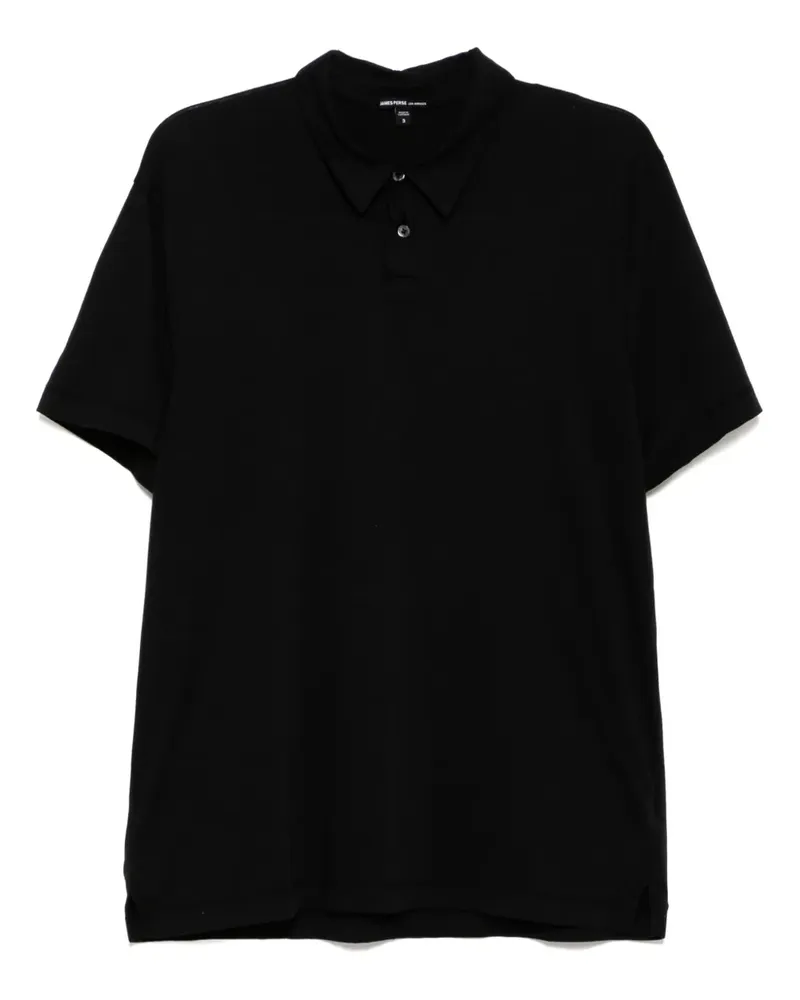 James Perse Brushed Lotus Poloshirt - Schwarz Schwarz