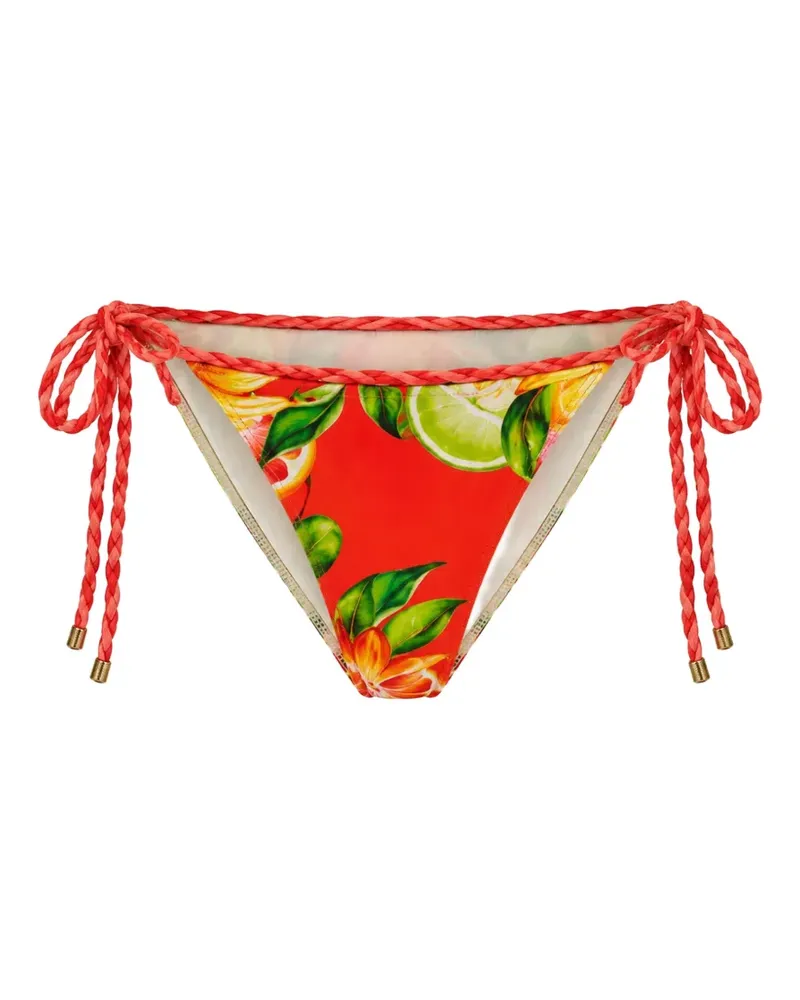 FARM Rio rope-detail tie-side bikini bottoms - Rot Rot