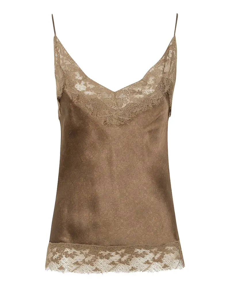 Ermanno Scervino lace-trim camisole top - Grün Grün