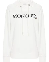 Moncler Hoodie mit Logo-Stickerei Weiß