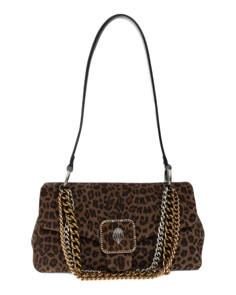Kurt Geiger Pimlico Schultertasche mit Leopardenprint - Braun Braun