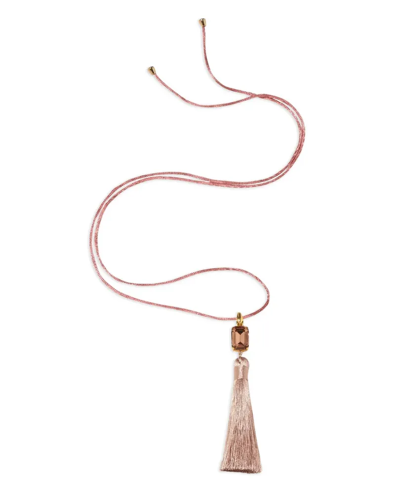 Jennifer Behr Francine Halskette mit Quasten - Rosa Rosa