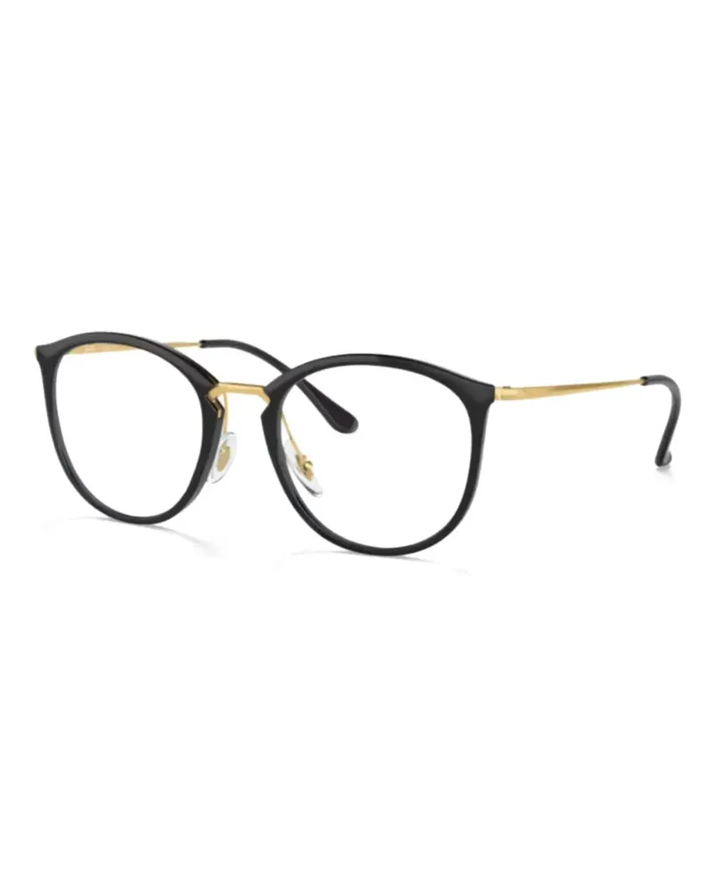 Ray Ban Brille mit rundem Gestell - Schwarz Schwarz
