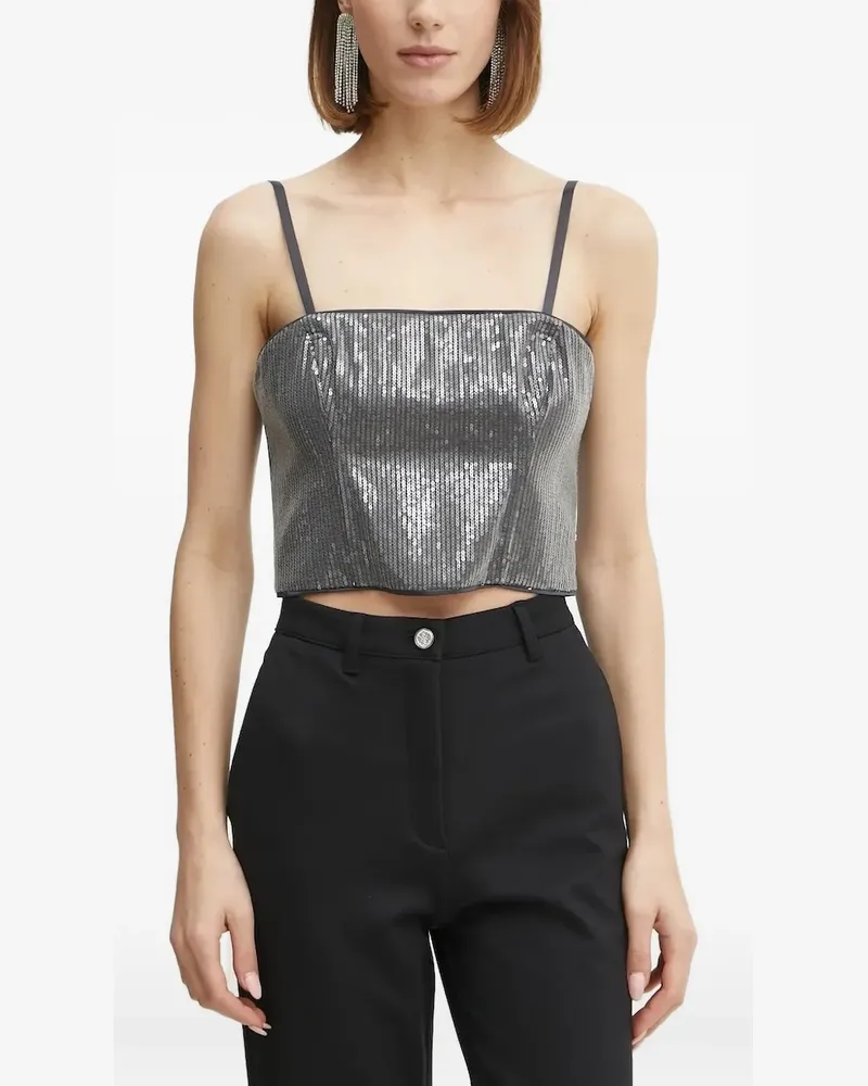 Guess Top mit Pailletten - Grau Grau
