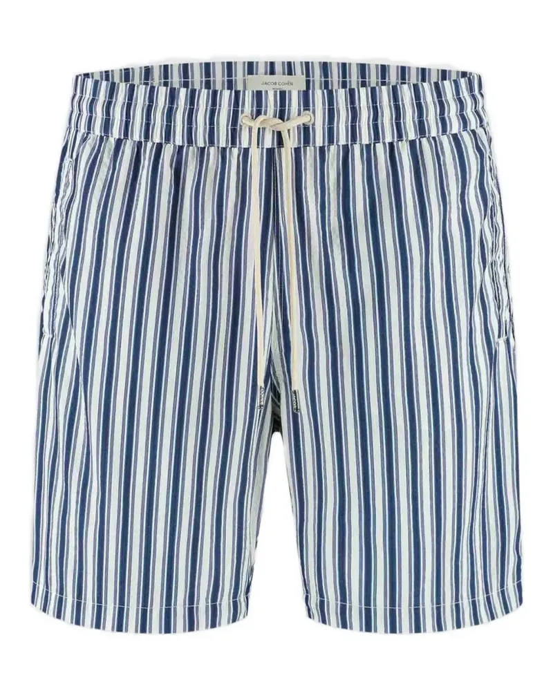 Jacob Cohën Gestreifte Badeshorts - Blau Blau