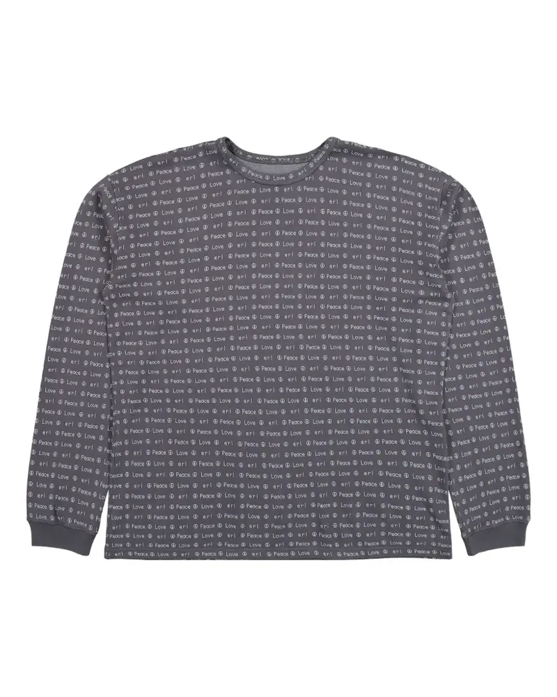 ERL jacquard-knit long-sleeved T-shirt - Braun Braun