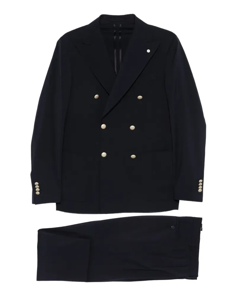 Luigi Bianchi Mantova double-breasted suit - Blau Blau