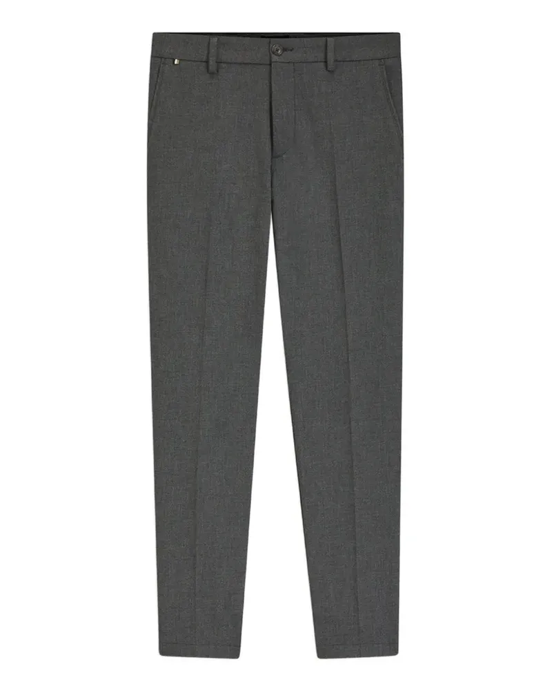 HUGO BOSS modern-fit trousers in stretch dobby - Grau Grau