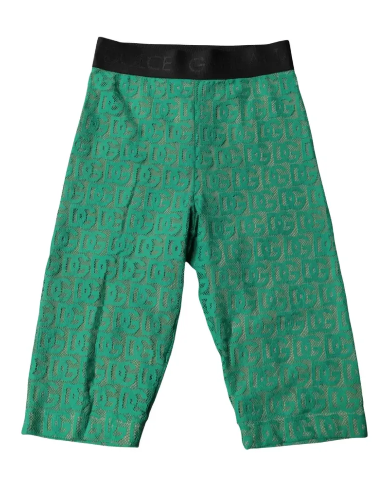 Dolce & Gabbana Shorts mit Monogramm-Spitze - Grün Grün