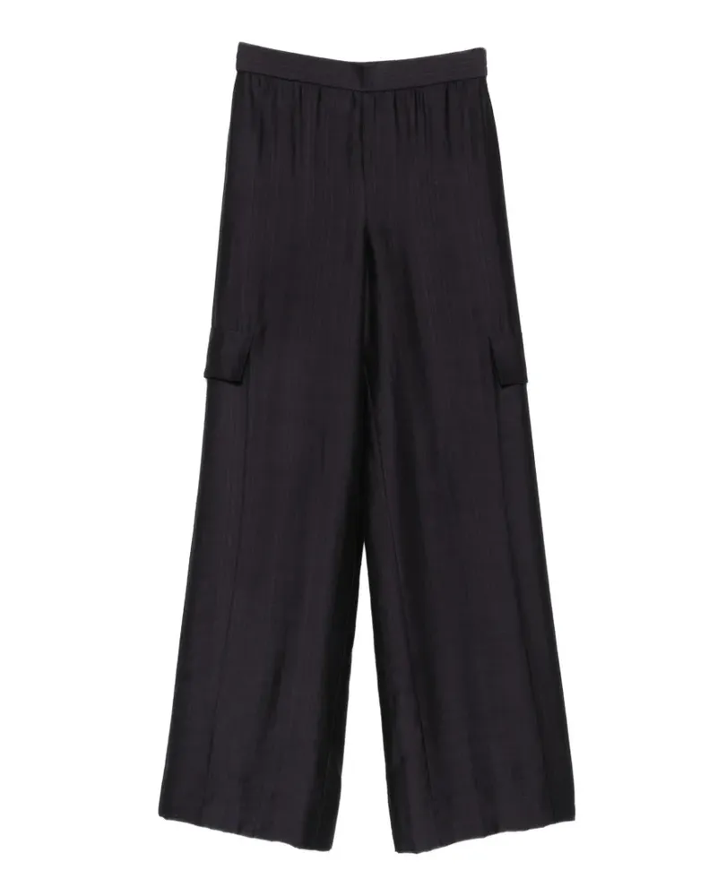 Blumarine elasticated-waist cargo pants - Schwarz Schwarz