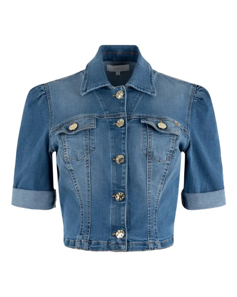 Kocca short-sleeve cropped denim jacket - Blau Blau
