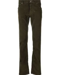 Jacob Cohën Bard Tapered-Hose aus Samt Grün