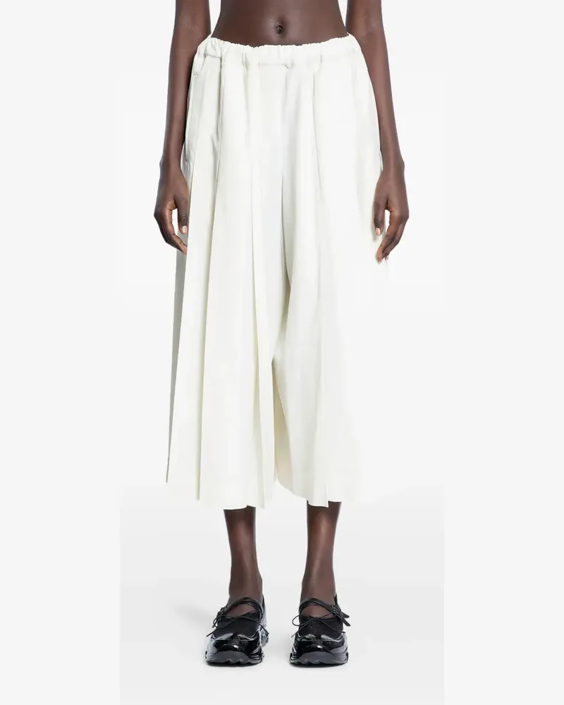 Comme des Garçons Plissierte Hose - Weiß Weiß