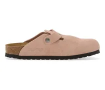 Boston Mules aus Wildleder mit Schnallenverschluss - Rosa