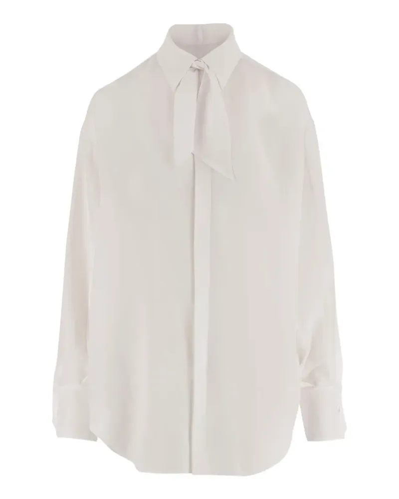 Sa Su Phi tie-neck buttoned shirt - Weiß Weiß