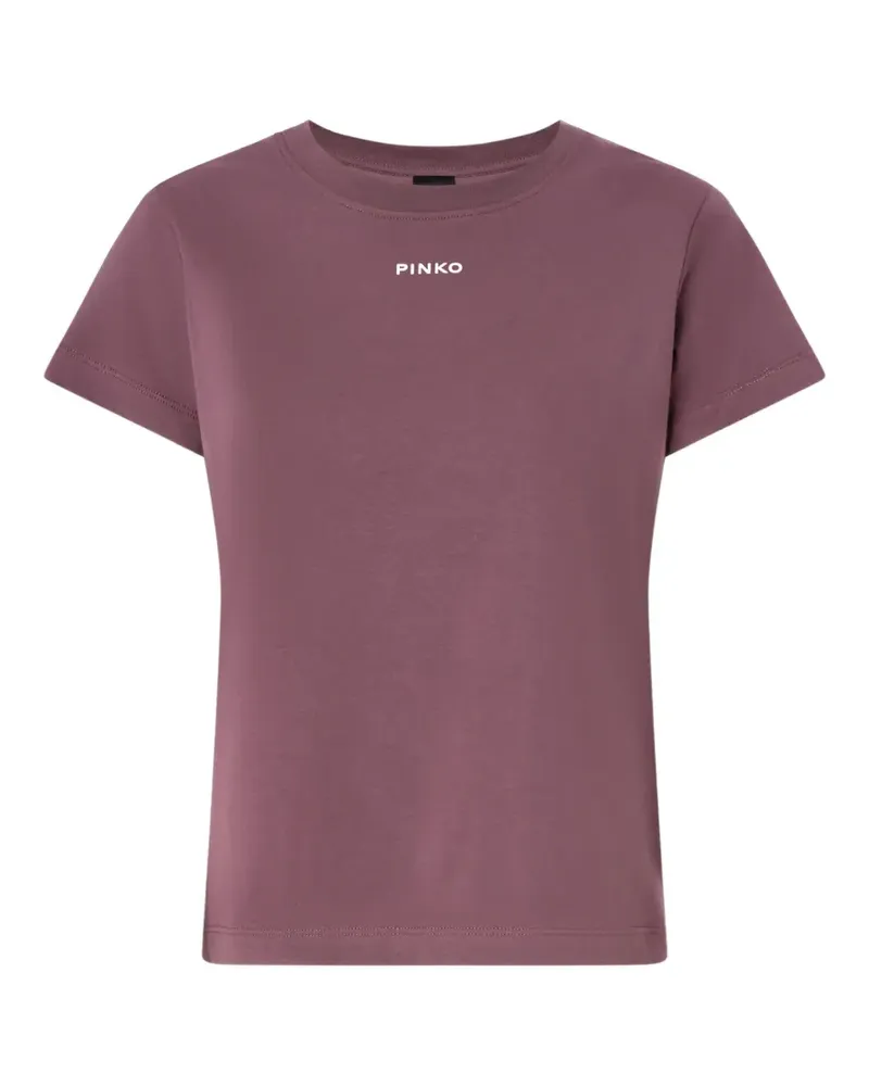 Pinko logo-print T-shirt - Violett Violett