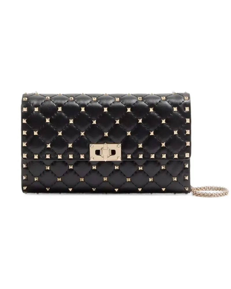 Valentino Garavani Rockstud Spike Clutch aus Nappaleder - Schwarz Schwarz