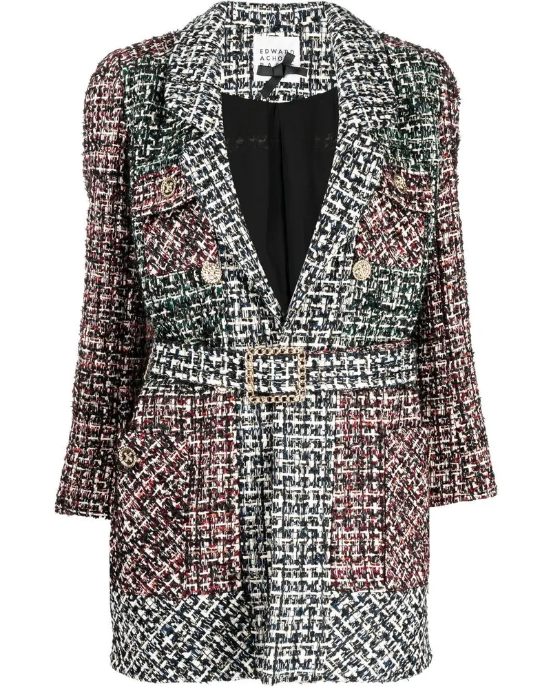 Edward Achour Kurze Tweed-Jacke Mehrfarbig