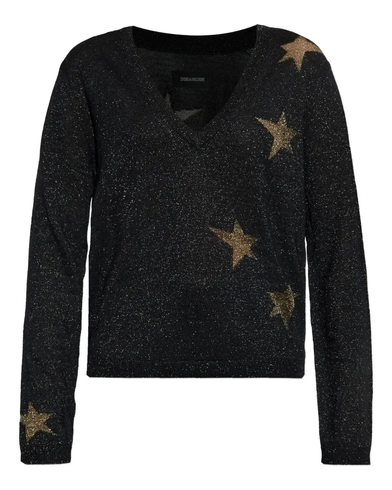 Zadig & Voltaire Rivyl Pullover mit V-Ausschnitt - Schwarz Schwarz