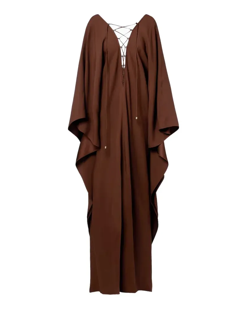 Taller Marmo Sahara lace-up kaftan dress - Braun Braun