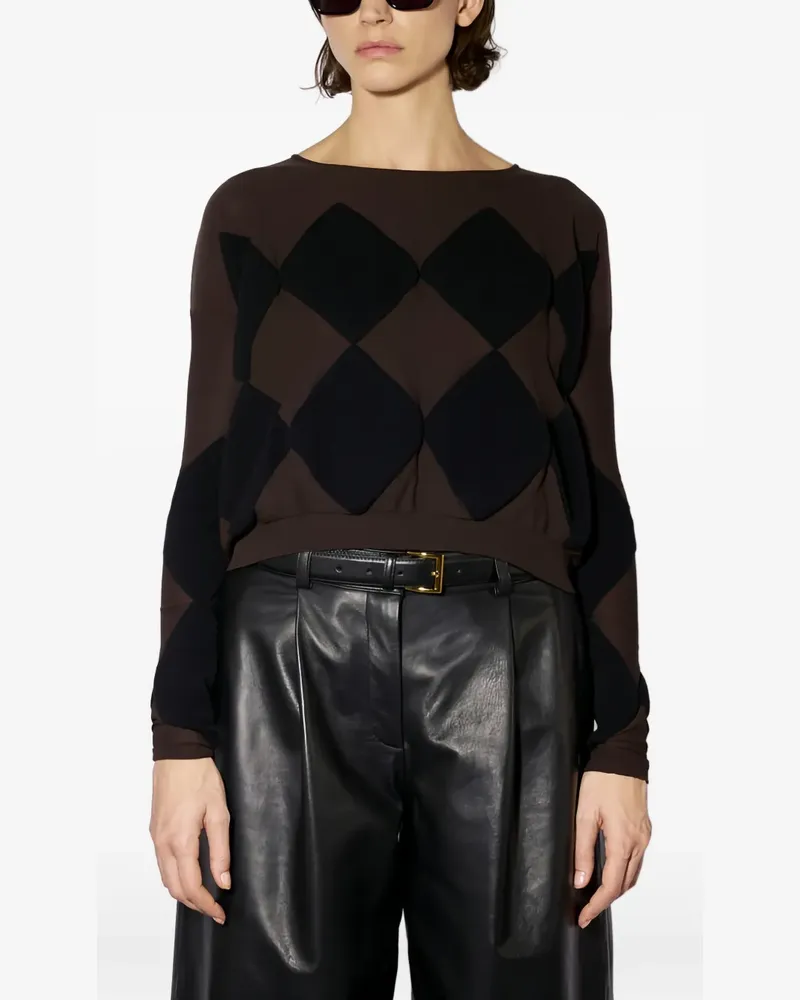 Liviana Conti Pullover mit Argyle-Muster - Braun Braun